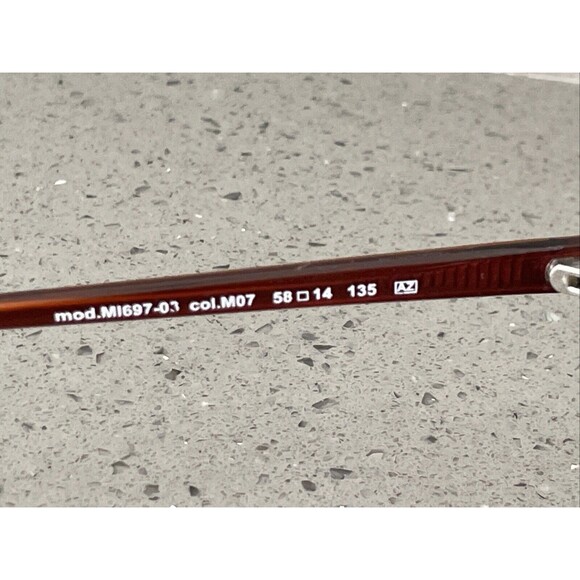 Missoni Sunglasses Frames Only Brown Red Full rim Italy  MI697-03 58 14 135